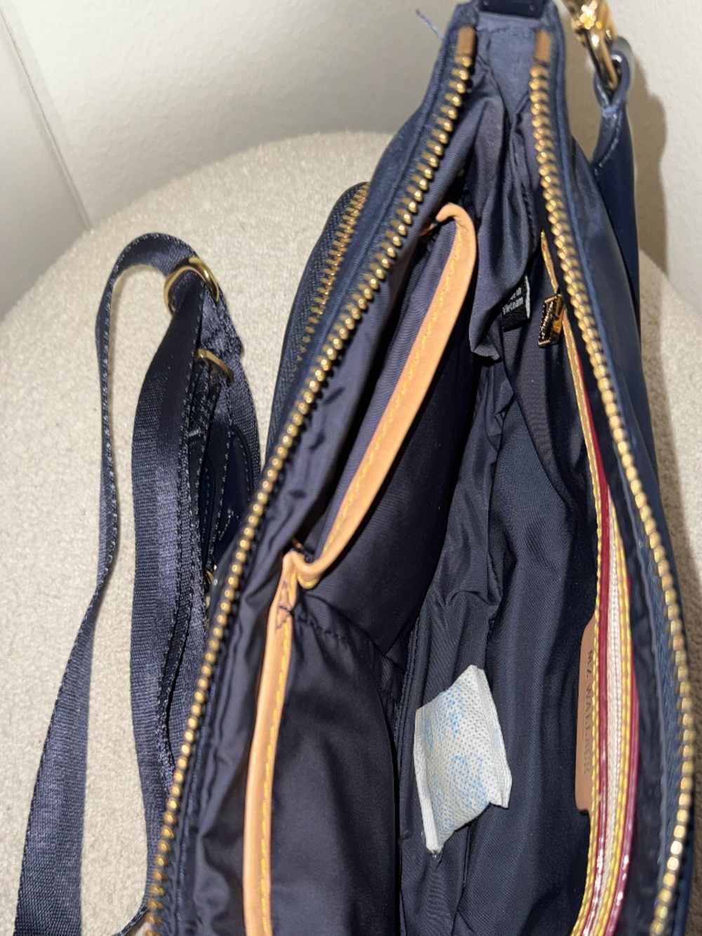 MZ WALLACE Chelsea Petite Nylon Shoulder Bag in Navy - Picture 10 of 12